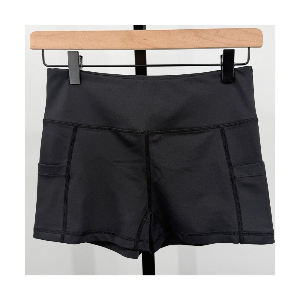 Curves N Combatoots CNC Empowered Gym Shorts M Black High Rise Pockets 3 Inch